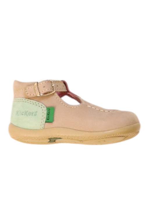 A Beige Booties from Kickers in size 12-18M for neutral. (Front View)