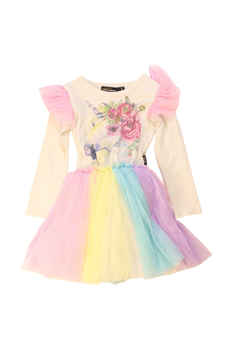 A Multicolour Long Sleeve Dresses from Rock Your Kid in size 2T for girl. (Front View)