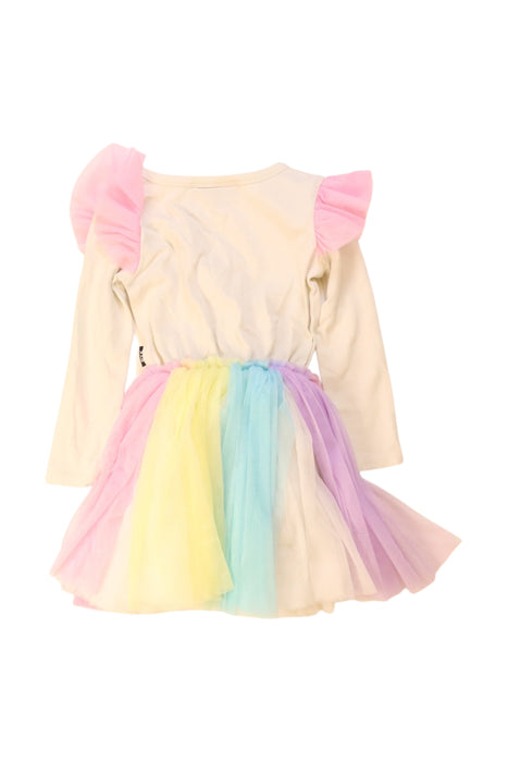 A Multicolour Long Sleeve Dresses from Rock Your Kid in size 2T for girl. (Back View)
