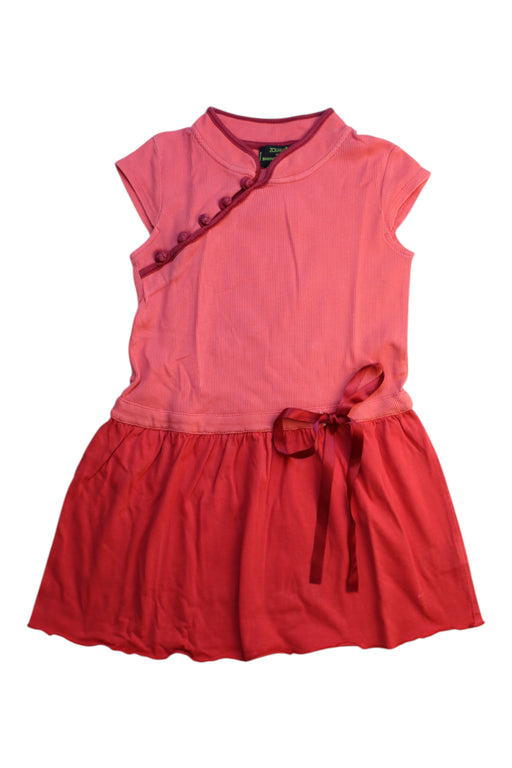 A Pink Short Sleeve Dresses from Shanghai Tang in size 6T for girl. (Front View)