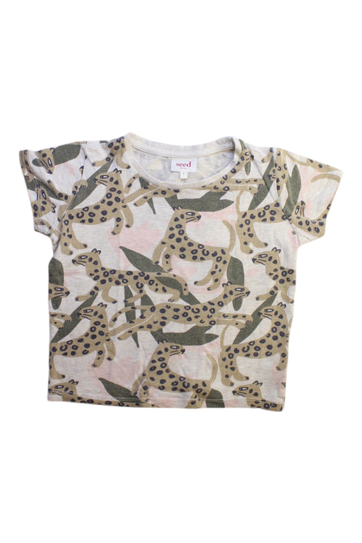 A Multicolour Short Sleeve T Shirts from Seed in size 3T for girl. (Front View)