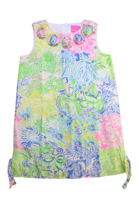 A Multicolour Sleeveless Dresses from Lilly Pulitzer in size 6T for girl. (Front View)