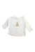 A White Long Sleeve Tops from purebaby in size 6-12M for girl. (Front View)