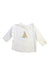 A White Long Sleeve Tops from purebaby in size 6-12M for girl. (Front View)