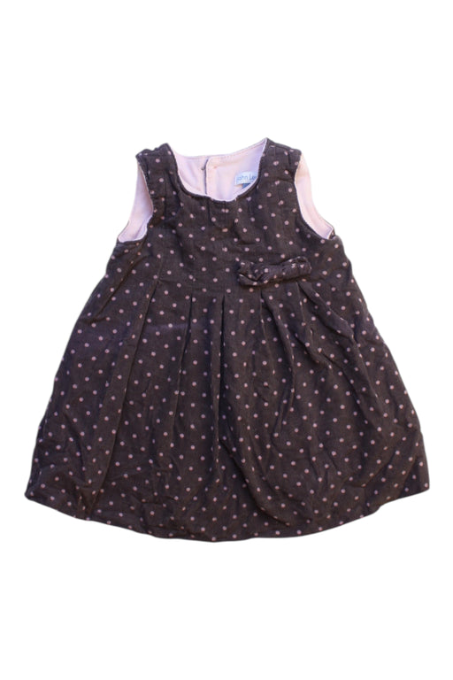 A Brown Sleeveless Dresses from John Lewis in size 0-3M for girl. (Front View)