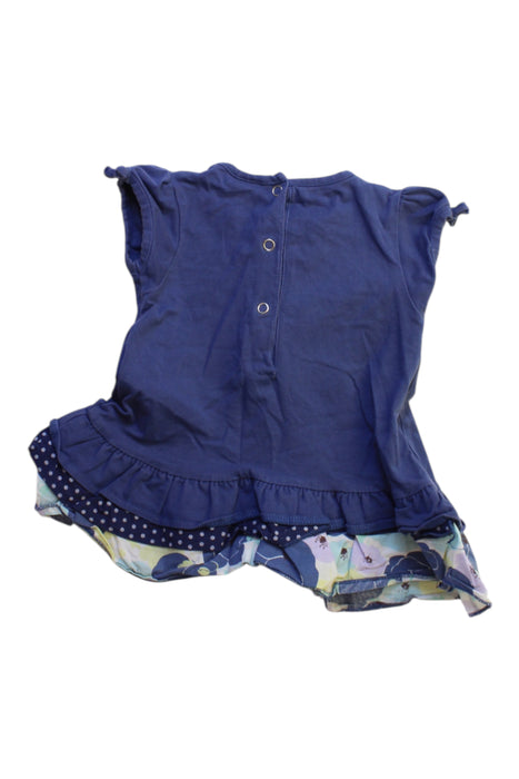 A Blue Short Sleeve Dresses from Cadet Rousselle in size 3-6M for girl. (Back View)