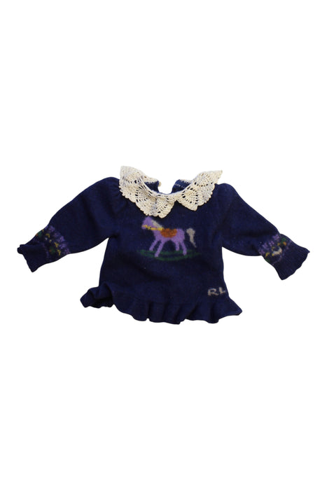 A Blue Sweater Dresses from Ralph Lauren in size 2T for girl. (Front View)