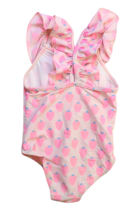 A Pink Swimsuits from Seed in size 6-12M for girl. (Back View)