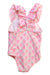 A Pink Swimsuits from Seed in size 6-12M for girl. (Back View)