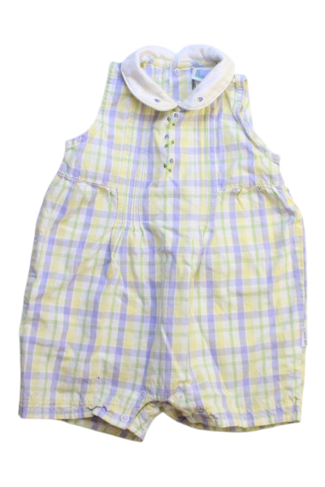 A Yellow Sleeveless Rompers from Little Me in size 6-12M for girl. (Front View)