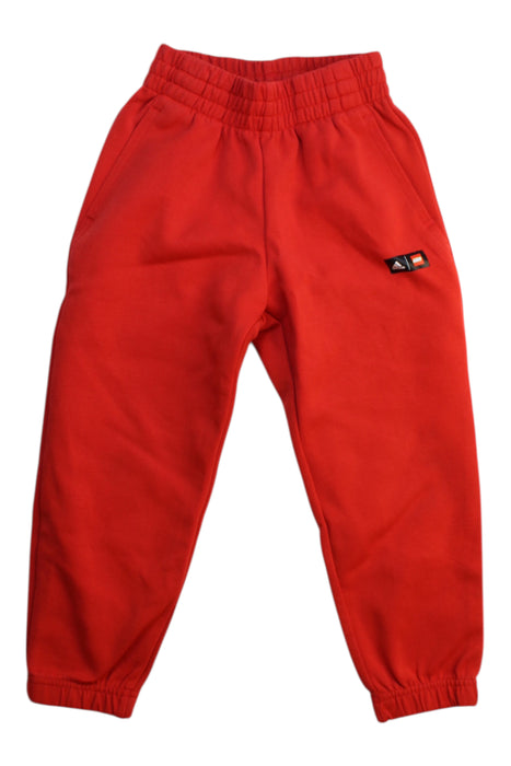 A Red Sweatpants from Adidas in size 5T for boy. (Front View)