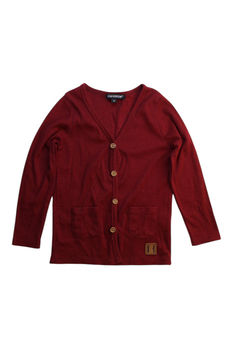 A Burgundy Cardigans from Beau Hudson in size 4T for boy. (Front View)