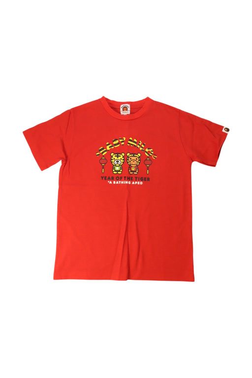 A Red Short Sleeve T Shirts from BAPE KIDS in size 10Y for neutral. (Front View)
