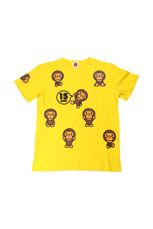 A Yellow Short Sleeve T Shirts from BAPE KIDS in size 10Y for neutral. (Front View)