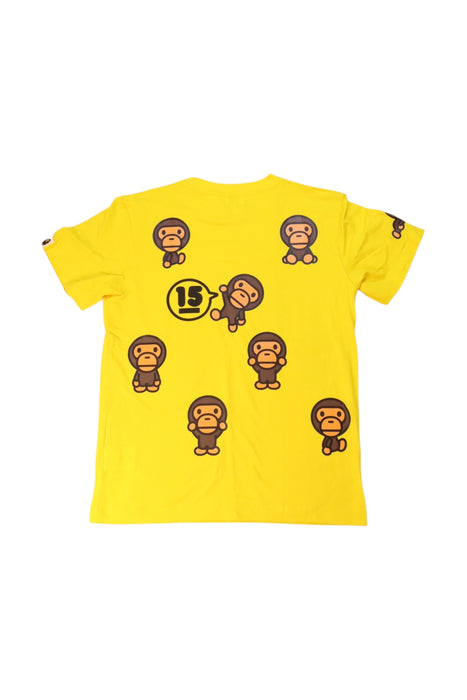 A Yellow Short Sleeve T Shirts from BAPE KIDS in size 10Y for neutral. (Back View)