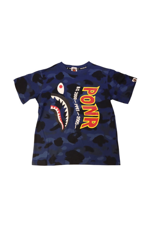 A Blue Short Sleeve T Shirts from BAPE KIDS in size 10Y for boy. (Front View)