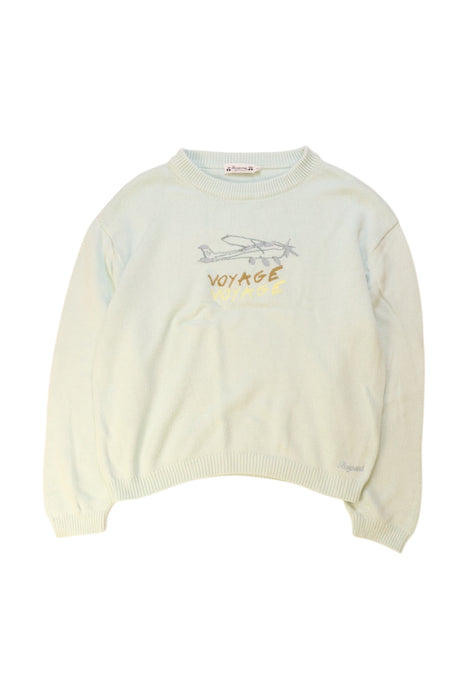 A Ivory Crewneck Sweatshirts from Bonpoint in size 14Y for neutral. (Front View)