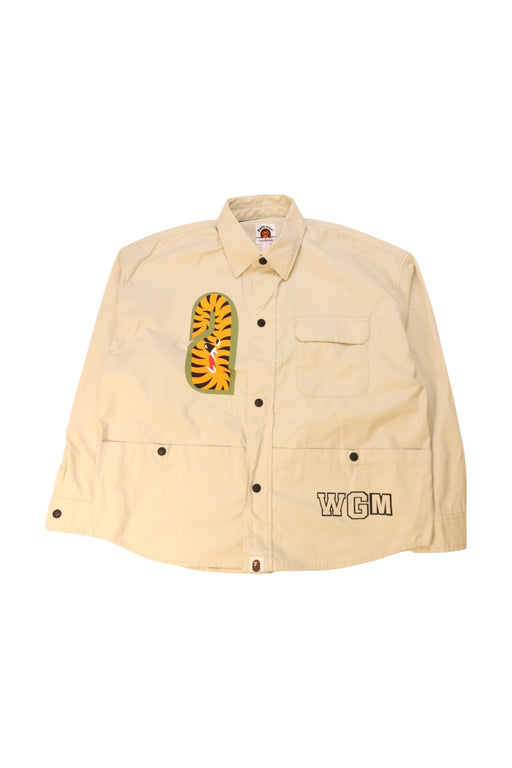 A Beige Long Sleeve Shirts from BAPE KIDS in size 10Y for neutral. (Front View)