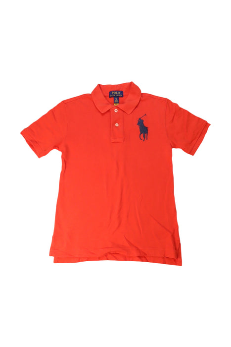 A Red Short Sleeve Polos from Polo Ralph Lauren in size 8Y for boy. (Front View)