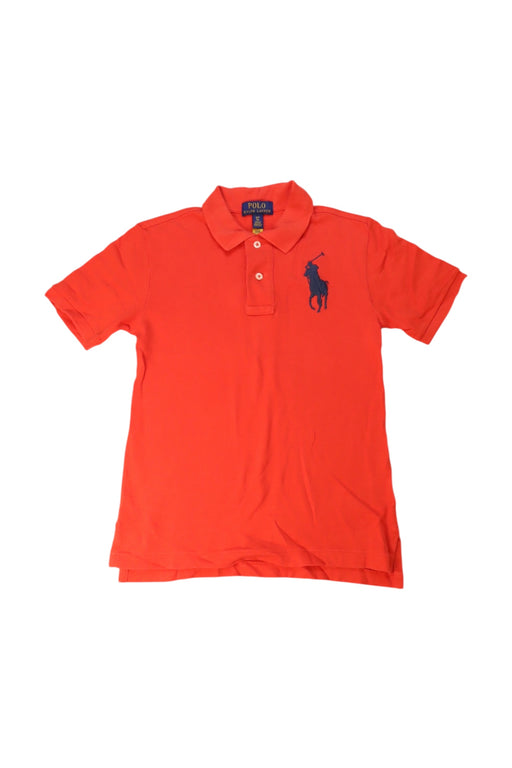 A Red Short Sleeve Polos from Polo Ralph Lauren in size 8Y for boy. (Front View)