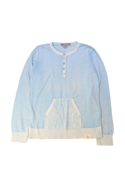 A Blue Buttoned Sweatshirts from Bonpoint in size 10Y for boy. (Front View)