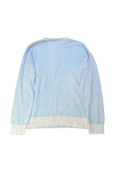 A Blue Buttoned Sweatshirts from Bonpoint in size 10Y for boy. (Back View)