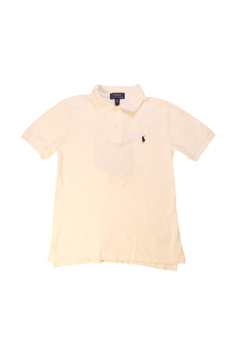 A White Short Sleeve Polos from Polo Ralph Lauren in size 8Y for boy. (Front View)