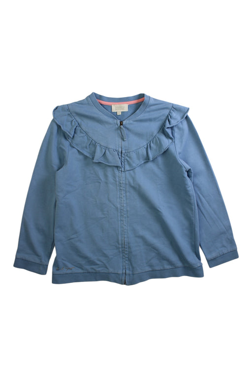 A Blue Zippered Sweatshirts from Bonnet à Pompon in size 8Y for girl. (Front View)