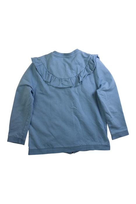 A Blue Zippered Sweatshirts from Bonnet à Pompon in size 8Y for girl. (Back View)