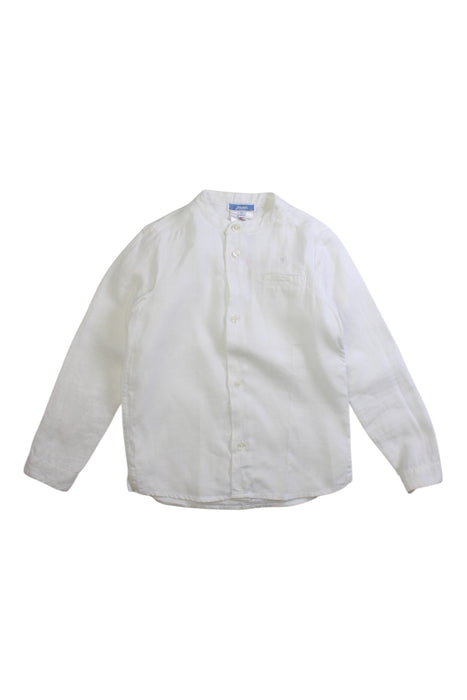 A White Long Sleeve Shirts from Jacadi in size 4T for boy. (Front View)