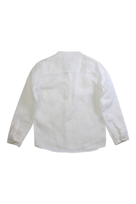 A White Long Sleeve Shirts from Jacadi in size 4T for boy. (Back View)
