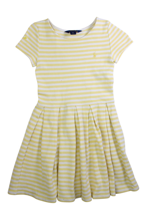 A White Short Sleeve Dresses from Polo Ralph Lauren in size 8Y for girl. (Front View)