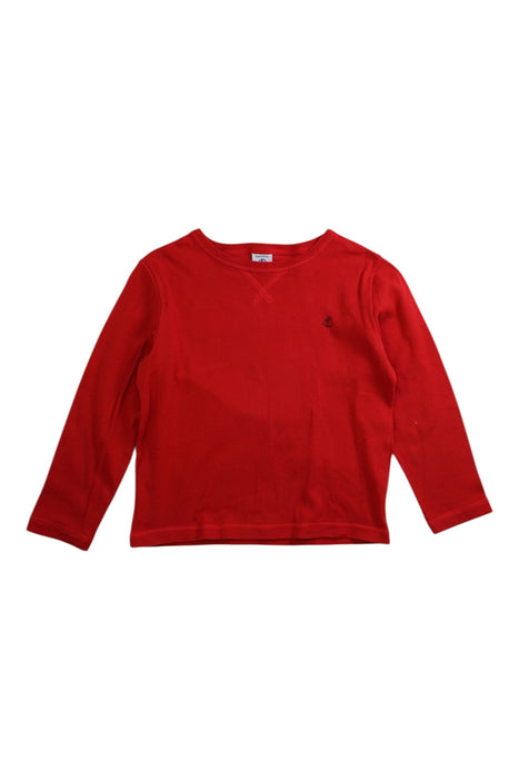 A Red Long Sleeve Tops from Petit Bateau in size 5T for boy. (Front View)