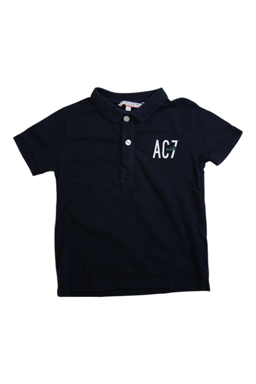 A Navy Short Sleeve Polos from Cyrillus in size 6T for boy. (Front View)