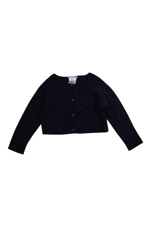 A Navy Cardigans from Jacadi in size 4T for girl. (Front View)