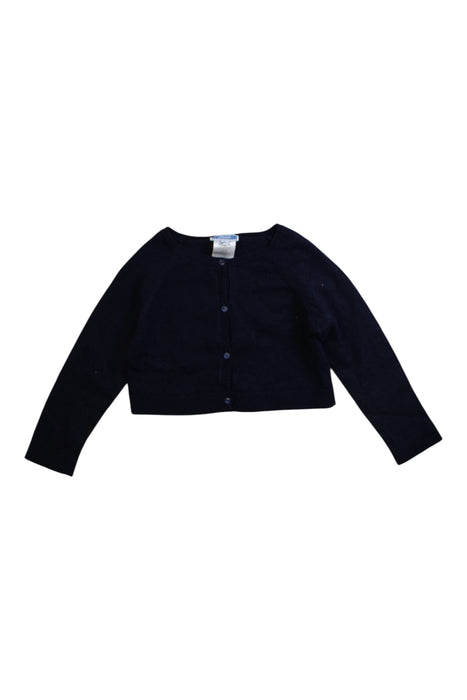 A Navy Cardigans from Jacadi in size 4T for girl. (Front View)