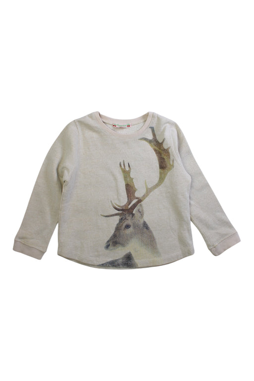 A Beige Long Sleeve Tops from Bonpoint in size 4T for girl. (Front View)