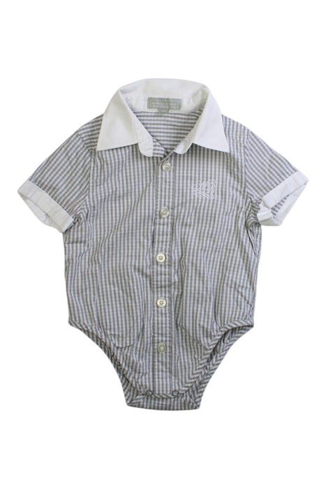 A Grey Short Sleeve Bodysuits from Nicholas & Bears in size 6-12M for boy. (Front View)