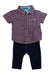 A Navy Pants Sets from Baker by Ted Baker in size 3-6M for boy. (Front View)