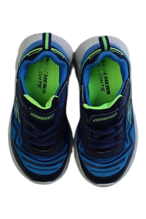 A Blue Sneakers from Skechers in size 3T for boy. (Back View)