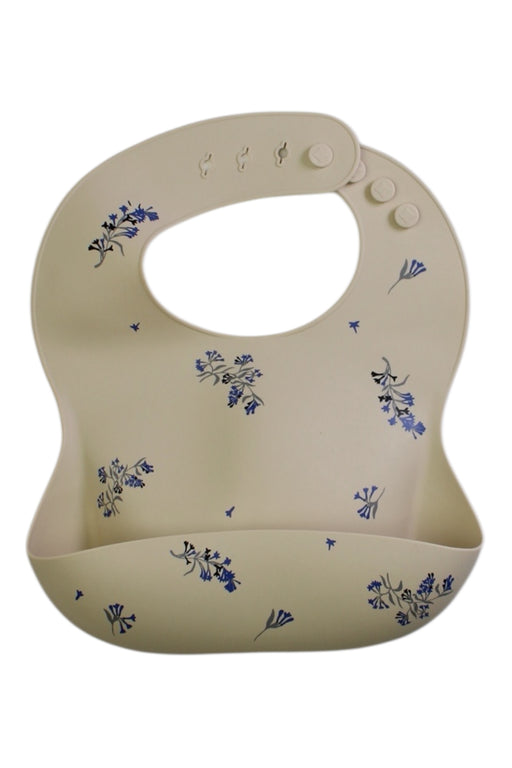 A Beige Bibs from Mushie in size O/S for girl. (Front View)