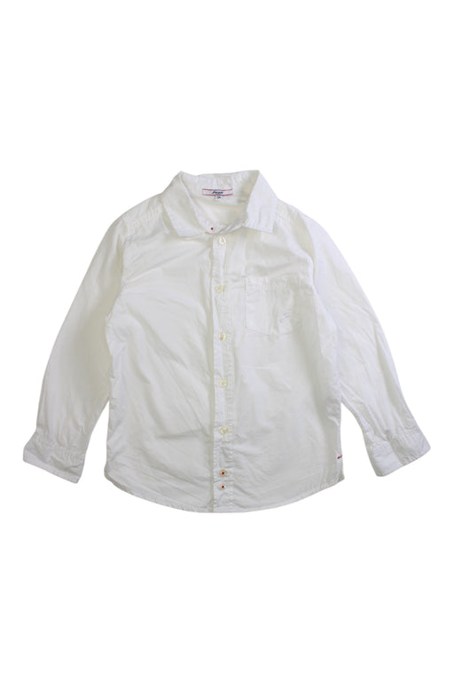 A White Long Sleeve Shirts from Jacadi in size 7Y for boy. (Front View)
