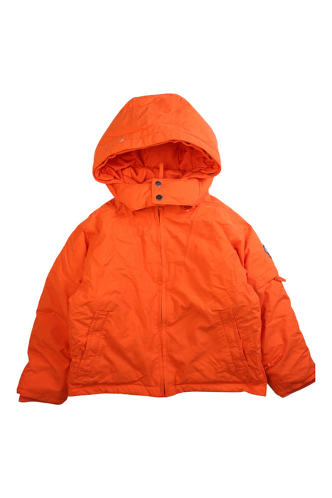 A Orange Puffer/Quilted Coats & Outerwear from Bonpoint in size 6T for girl. (Front View)