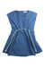 A Blue Sleeveless Dresses from Amelia Milano in size 6T for girl. (Front View)