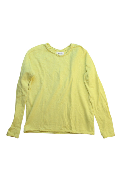 A Yellow Long Sleeve T Shirts from American Vintage in size 9Y for girl. (Front View)
