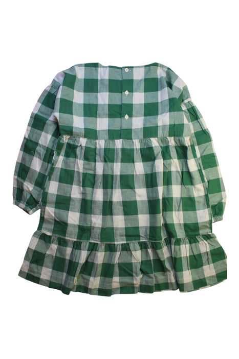 A Green Long Sleeve Dresses from Petit Bateau in size 10Y for girl. (Back View)