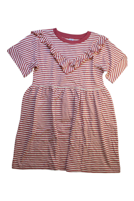 A Red Short Sleeve Dresses from Petit Bateau in size 10Y for girl. (Front View)