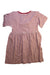 A Red Short Sleeve Dresses from Petit Bateau in size 10Y for girl. (Back View)
