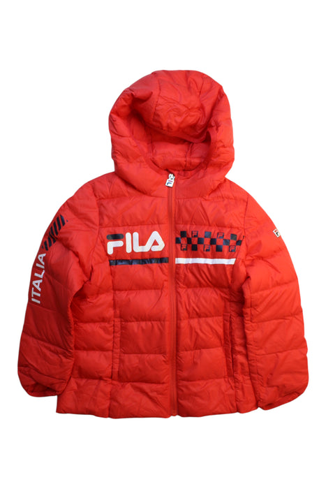 A Red Puffer/Quilted Coats & Outerwear from Fila in size 5T for girl. (Front View)