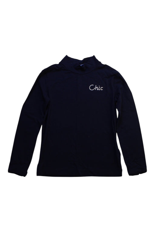 A Navy Long Sleeve Tops from Mayoral in size 6T for girl. (Front View)